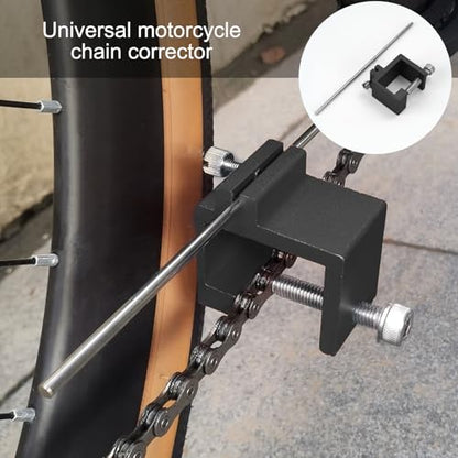 Chain Alignment Tool Suitable for Motorcycle ATV Dirt Bike Scooter Sprocket Chain Maintenance Quick Accurate Alignment Tool (Black) - color: black