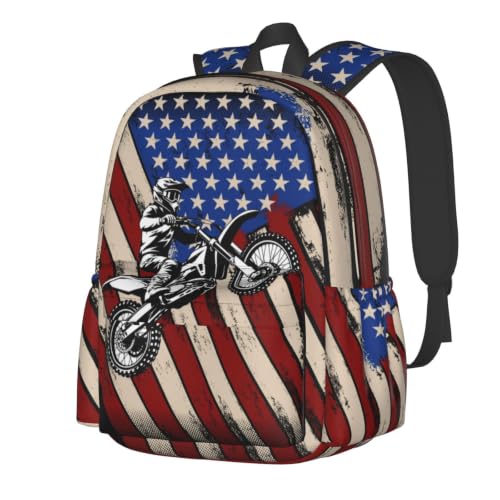 Motocross Backpack Bookbag Laptop Backpacks Multipurpose Daypack for Boys Girls School Men Women Travel Hiking - color: Motocross