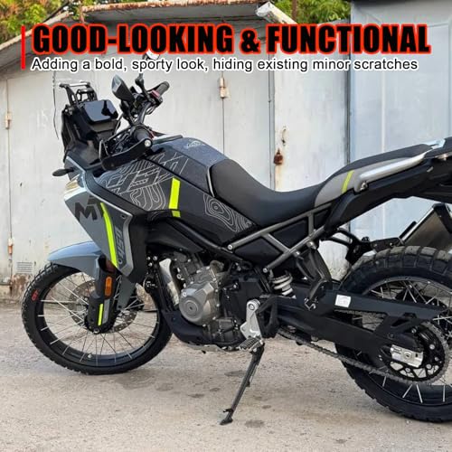 Yellow Motorcycle Fuel Tank Protector Gas Tank Stickers Decals Compatible with CFMOTO Ibex 450 2025 2026, Enhanced Friction,Anti Scratch,Waterproof,CFMOTO Ibex 450 Accessories - color: Yellow