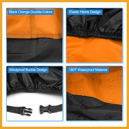 Motorcycle Cover Rain Dust Protector XXL for Harley Davidson Cruiser Sportster Fatboy Softail Dyna Super Glide Replacement