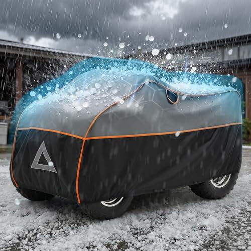 Specialized Hail Protector ATV Cover, Multi-Layered ATV Hail Blankets Protector Cover with 5mm Thick High Density EVA Cushioning Foam Pad and Reflective Stripes, 96(L) x 48(W) x 50(H) in - size: ATV