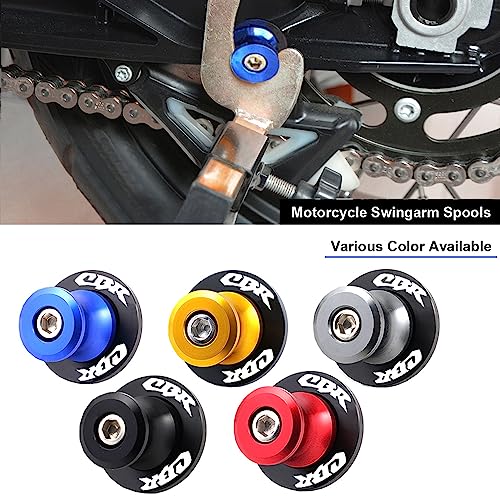 2pcs M8*1.5 Motorcycle Swing Arm Sliders Spools for H-onda CBR150 CBR100f CBR1000rr CBR1100xx CBR125 CBR250 CBR400rr CBR400f CBR450sr CBR600rr CBR600f CBR900rr CBR954rr (Blue) - color: Spool - Blue