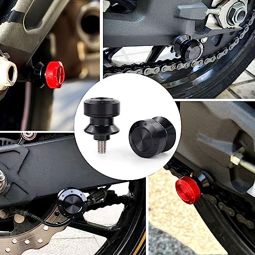 M8 Swing Arm Spools Sliders Compatible with ZX-6R/10R/25R,Ninja 400R,GSX-R 600/750/1000,SV650/S,GSX1300R,GSX-S 1000, Universal Motorcycle Swing Arm Stand Swing Arm Bobbins - color: Black, size: M8X35