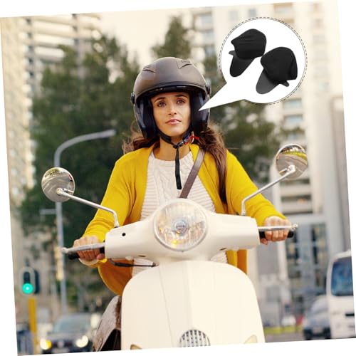 OUNONA 2pcs Motorcycle Helmet Ear Protection Pads Wind Blocking Ear Warmers for Biking Cycling Comfortable Full Coverage Muffs for Noise Reduction