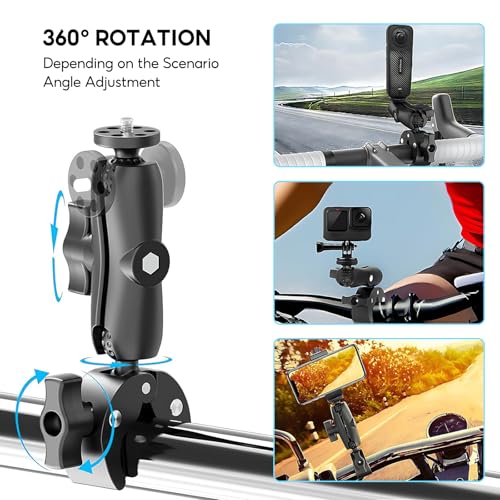 Reflex Camera 23 in 1 Motorcycle Action Camera Accessories Kit Compatible with GoPro Hero 13 and Hero 9-12, DJI Osmo Action 2, 3, 4, Pro 5, Insta360 Ace Pro/Ace Pro 2 Akaso and Other Sports Cameras - size: 23-in-1-Kit