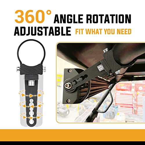 Wsays 1.75'' Custom Side Roll Cage Bull Bar Clamps LED Light Mount Bracket Compatible with Ranger RZR Ace General Fit Arctic Cat YXZ Teryx ATV UTV - size: 1.75 inch