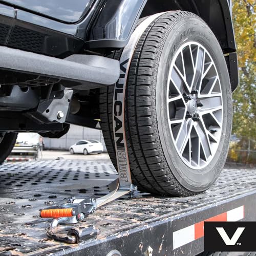 VULCAN Autohauler Car Tie Down - Rolling Idler 3-Cleat - 120 Inch - 4 Pack - Silver Series - 3,300 Pound Safe Working Load - size: Silver Series