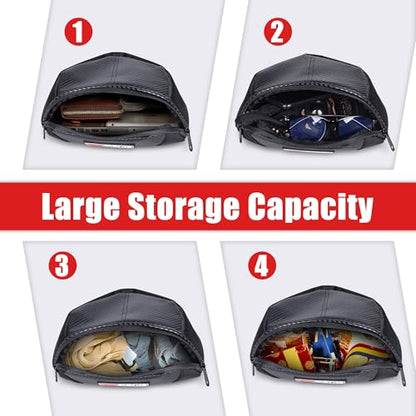 Goldfire Snowmobile Windshield Bags Accessories Ski Doo Dash Bag Dashboard Storage Pouch Wallet Phone Cargo Bags Water-resistant For Ski Doo REV- XP, Part #860201176 (Black)
