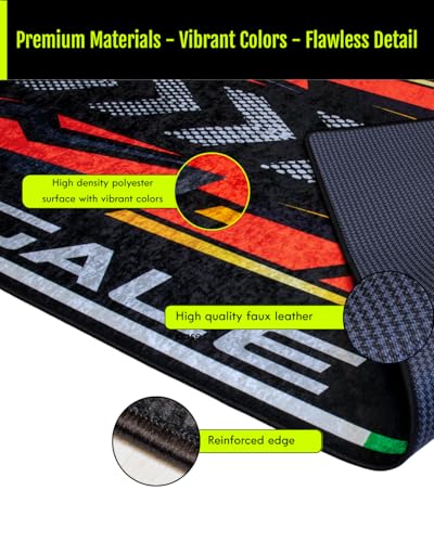 MPM Motorcycle Mat for American Motorcycles - Washable Non - Slip Oil & Water Resistant Parking Pitmat for Garage, Showroom, Work (Size 1: 86.6 x 39.4/220 x 100cm) - size: 3'3" x 7'3"