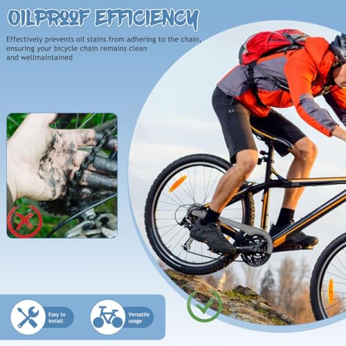 VOSAREA Bicycle Chain Cover Shell Replacement Mountain Bike Plastic Bike Chain Cover Metal Easy to Install Sturdy Guard Protector