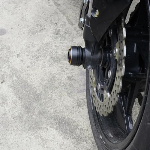 Compatible with Motorcycle S1000RR S1000R S1000XR S 1000RR 1000R 1000XR 2008-2023 2024 2025 2026 Front Wheel Axle Crash Protector Pad Rear Swingarm Spools Slider Stand Accessories (Gold) - color: Gold