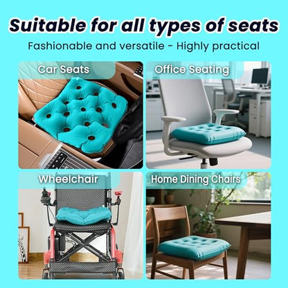Inflatable Seat Cushions, Waffle Cushion for Pressure Sores, Inflatable Seat Cushion for Pressure Relief, Bed Sore Cushions for Butt, Very Suitable for Office Chair and Wheelchair use
