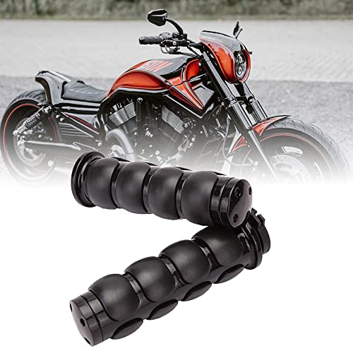DREAMIZER 25.4MM Motorcycle Handlebar Grips 1 inch Compatible with Honda Shadow Spirit 750 Valkyrie Fury VTX1300 VTX1800 VT400 VT750 VT1100 - Smooth - style: Flat-black