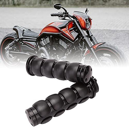 DREAMIZER 25.4MM Motorcycle Handlebar Grips 1 inch Compatible with Honda Shadow Spirit 750 Valkyrie Fury VTX1300 VTX1800 VT400 VT750 VT1100 - Smooth - style: Flat-black