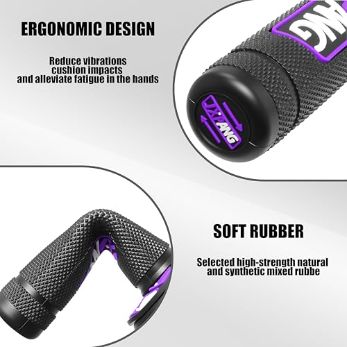 7/8" Motorctcle Handlebar Grips, Non Slip Dirt Bike Hand Handlebar Glue Left & 22mm Right & 24mm Universal for Motercross Most Pit Bike ATV UTVKLX KX EXC XC SX CRF CR YZ WR - color: Style-A-Purple