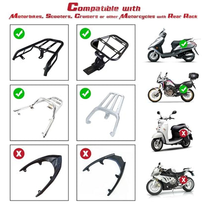 Motorcycle Trunk Motorcycle Top Case Tour Tail Box Lockable Storage Carrier Case for Helmet Luggage Black (48L) - size: 48L