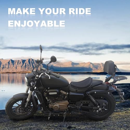 Motorcycle Seat Cover for Can-Am Ryker 900 2019-2026,Foldable Gel Cushionlycra Fabric with Air Ducts Shock Absorption Breathable and Wear-Resistant