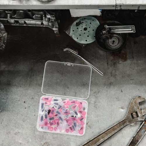 Car Tire Repair Kit with 60 Vacuum Tire Plug Screws and Screwdriver Quick Self-Service Puncture Repair for Auto Motorcycle ATV Truck