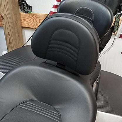 AUFER Adjustable Plug-in Heavy Duty Driver Rider Backrest Kits Compatible With For 1997-2020 2021 2022 2023 2024 2025 2026 Harley Touring Road King Street Glide Road Glide Electra Glide,Black - size: Stripe Style (Black)