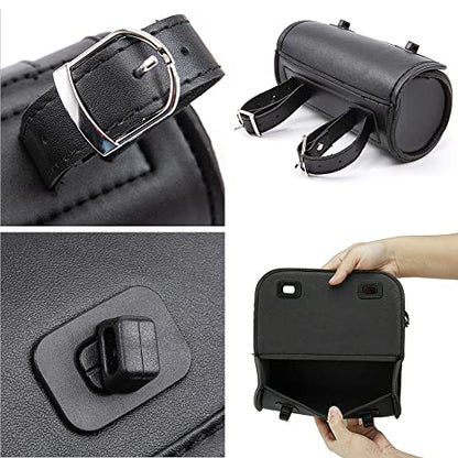 kucehiup Motorcycle Handlebar Bag,Universal Barrel Roll Tool Bag