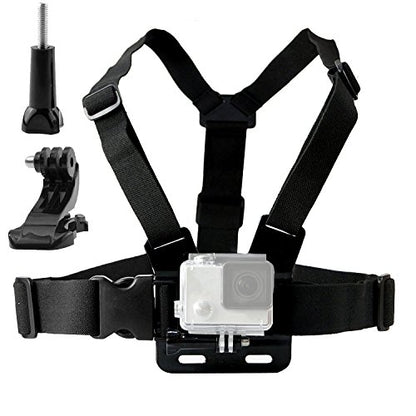 Chest Harness Mount Compatible with Gopro Hero 13 12 11 10 9 8/AKASO EK7000 Brave 4/ODDV/Hiicam/DJI Osmo/Icefox/Camlance/WOLFANG Action Camera Accessories, Adjustable Chest Strap Mount with J Hook