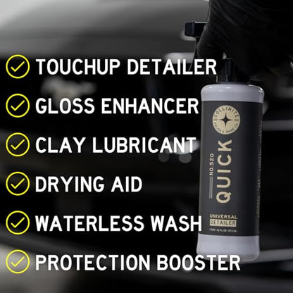 Collinite 520 Quick Detailer-Super Slick, Streak-Free, Waterless Wash + Clay Lubricant + Paint Protection/Gloss Amplifier. Fast+ Easy Spray & Wipe Results for Cars, Trucks, Motorcycles (16 fl oz)