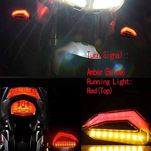 Universal 10mm Motorcycle 12 LED Turn Signal Lights Blinker Front Rear Lights Indicator - color: Red