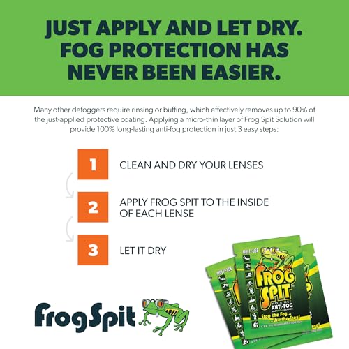 Frog Spit Pre-Moistened Anti-Fog Wipes | 12-Pack | Individually Packaged Travel Anti Fog Wipes for Glasses, Goggles, Face Masks, Helmet Face Shields - size: 1 Count (Pack of 12)