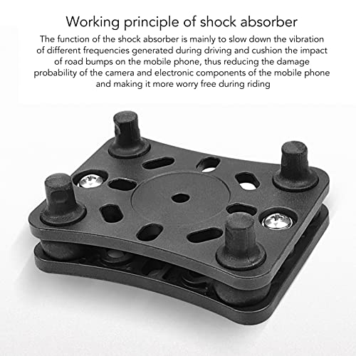 Motorcycle Mobile Phone Holder Buffer, Wireless Phone Bracket Shock Absorber with Silicone Columns for Bike Motorbike, Anti Vibration Mount Compatible with Smartphones