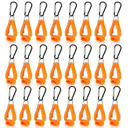 30 PCS Orange Glove Clips for Work Glove Holders, Safety Clip Glove Keeper, Gloves Grabber Clips, Gloves Belt Clips for Worker Construction