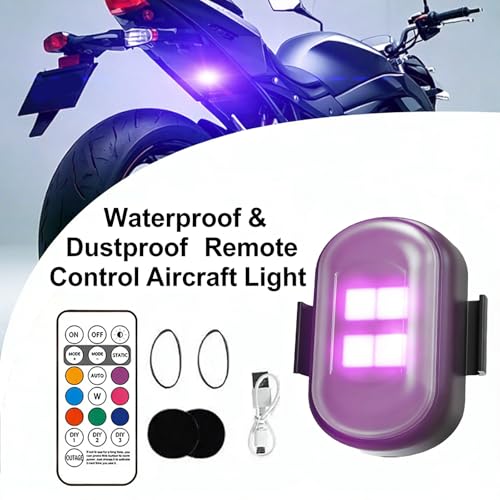 Motorcycle LED Safe Flashing Light Watertight ABS High for Day Night Anti Shock Bike Indication Light - color: B