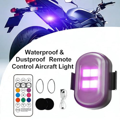 Motorcycle LED Safe Flashing Light Watertight ABS High for Day Night Anti Shock Bike Indication Light - color: A