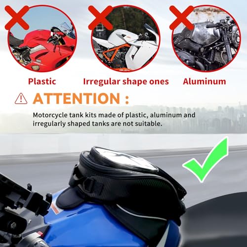 Dracarys Motorcycle Tank Bag Oxford Saddle Black Motorbike Bag - Strong Magnetic Bag for Honda Yamaha Suzuki Kawasaki Harley - size: 10Liter