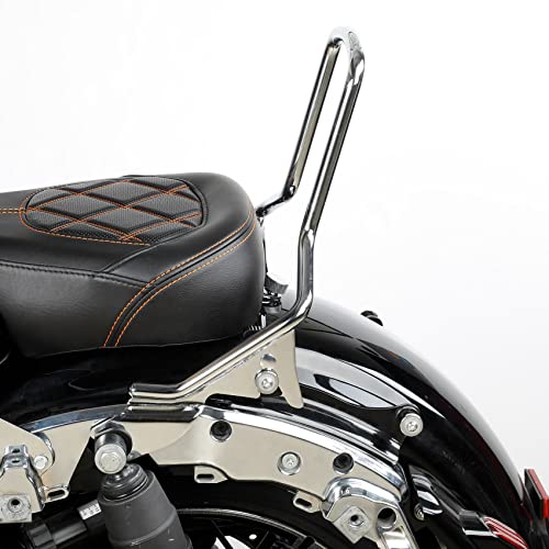 TCT-MOTORPARTS Passenger Detachable Backrest Sissy Bar Fit For Harley Touring Street Road King Glide Electra Glide 2009-2025 - color: Chrome