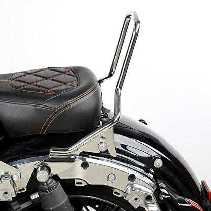 TCT-MOTORPARTS Passenger Detachable Backrest Sissy Bar Fit For Harley Touring Street Road King Glide Electra Glide 2009-2025 - color: Chrome