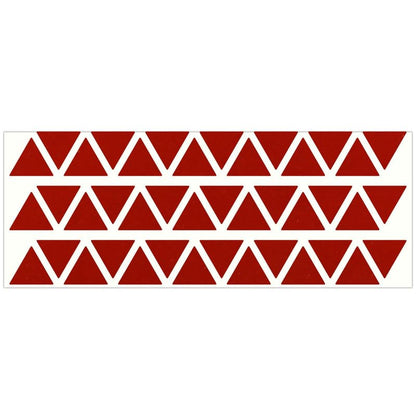 LiteMark Reflective Triangle Sticker for Bike, Helmet, Red, 1 Inch - Pack of 42 Pcs - color: Red