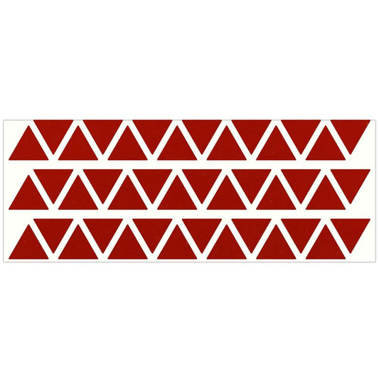 LiteMark Reflective Triangle Sticker for Bike, Helmet, Red, 1 Inch - Pack of 42 Pcs - color: Red