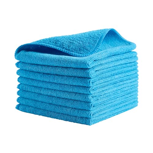 Rubbermaid Commercial Products HYGEN r-40 Recycled Microfiber Cloths, 16"" X 16"" Blue, 24-Pack, Durable, Lint-Free, Wet-Dry Cleaning for Home, Applianes, Cars, Custodial Spaces, Housekeeping, Glass - color: Blue, size: 16 In x 16 In