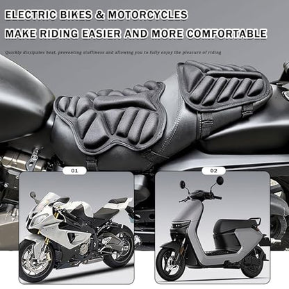 Motorcycle Seat Cushion for Yamaha FJR 1300 2001-2024, Gel Motorcycle Seat Pad for Long Rides, Breathable Shock Absorbing Anti-Slip Motorcycle Saddle Cushion