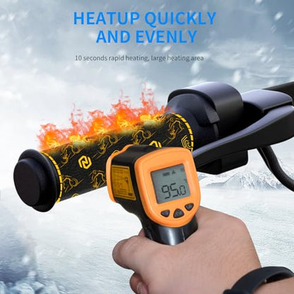 USB Heated Motorcycle Grips Cover ATV Hand Warmers, 2025 Upgraded 5+1 Heat Settings & Fast Heating Handlebar Grips, Universal for 5V ATV Motorcycle Hand Grips, IP67 Waterproof - color: 5v USB