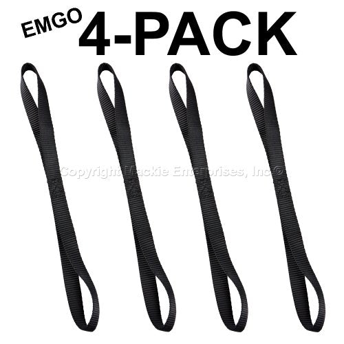 Emgo Tiedowns 18" Soft Touches -Tie Down Extensions 4-Pack Black - size: Black