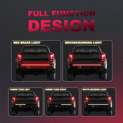 48 Inch Tailgate Light Bar Quad Row LED Tail Light Strip with Running Brake Reverse Turn Signal Lights - size: 48''-Quad row