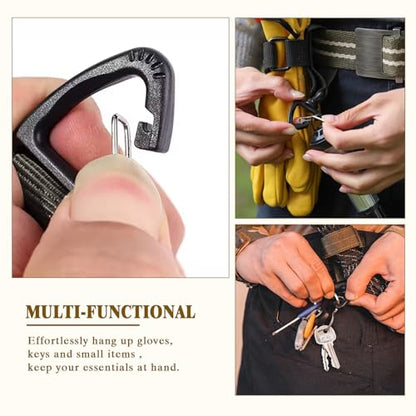2Pcs Glove Holder for Duty Belt Glove Clips for Work Glove Strap Keeper Tactical Gloves Climbing Rope Storage Buckle