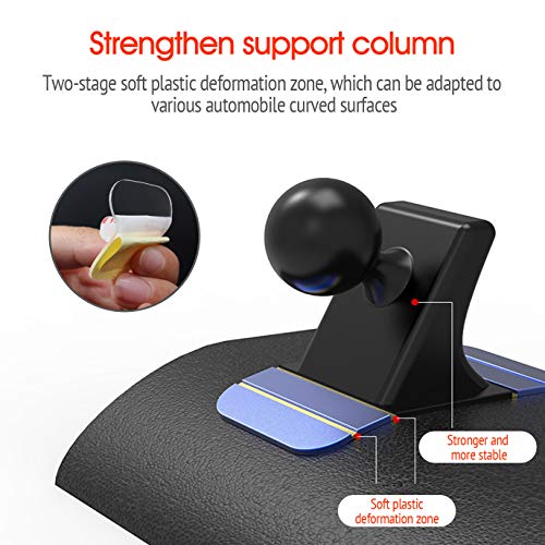 Car Phone Mount Without Magnetic, Stick On Dashboard 360° Rotatable Universal Cell Phone Holder with Ultra-Lock Quick Mount Strongest Adhesive Compatible with iPhone/Google 【Series C - 1st Gen】 - color: Car Phone Mount【Dashboard】