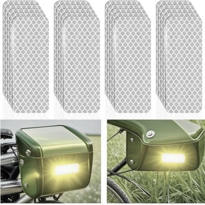 Reflective Stickers, 25 Pcs, 3MDG3, 3.15" x 1.18", Yellow-Green (Silver) Ultimate in Safety Technology. - color: Silver