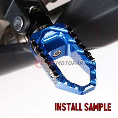 MC MOTOPARTS Blue Front Wide CNC Touring Foot Pegs Compatible with MT-07 MT-09 Tracer 13-18 YZF R3 15-18 MT-10 16-19 20 21 - color: Blue, size: No Extension