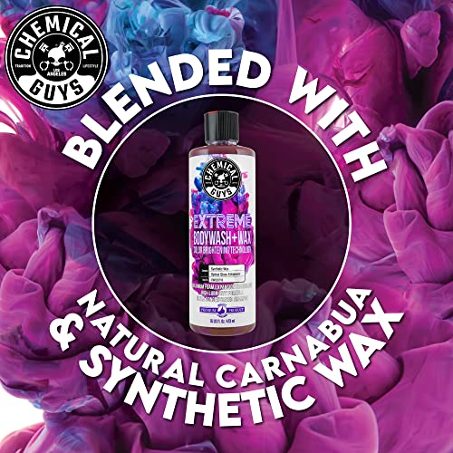 Chemical Guys Extreme Bodywash & Wax Foaming Car Wash Soap, (Works with Foam Cannons/Guns or Bucket Washes) For Trucks, Motorcycles, RVs & More, 32 fl oz, Grape Scent - size: 32 Fl Oz (Pack of 1)