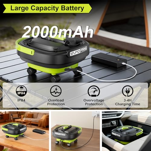 Portable Max 72 PSI Hand Sprayer, Cordless Garden Sprayer with 2000mAh Battery, 4-in-1 Nozzle, 12L Collapsible Bucket, Low Pressure Cleaner for Outdoor Cleaning, Camping, Gardening - style: Foldable Hand Sprayer