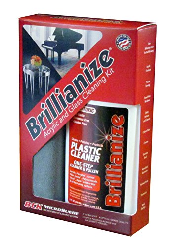 Plastic and Glass Cleaning Kit with Microsuede Polishing Cloth