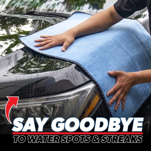 Chemical Guys Thirst Trap Microfiber Chamois Towel, Safe for Cars, Trucks, SUVs, RVs, Motorcycles, & More, 24"x28" (Blue) 2 Pack - size: 2 Pack
